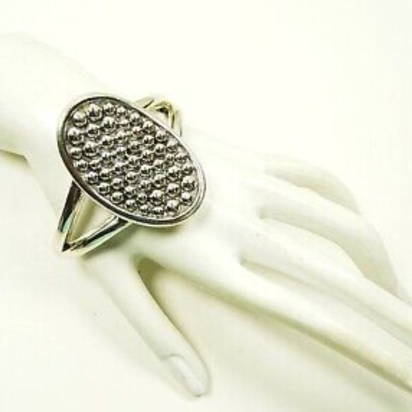 LAGOS NWT Gorgeous Caviar Sterling Silver Hinged Bracelet Size M - Picture 10 of 11